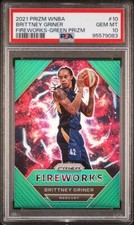 2021 Prizm WNBA Brittney Griner FIREWORKS GREEN PRIZM PSA 10 GEM #10 Phoenix