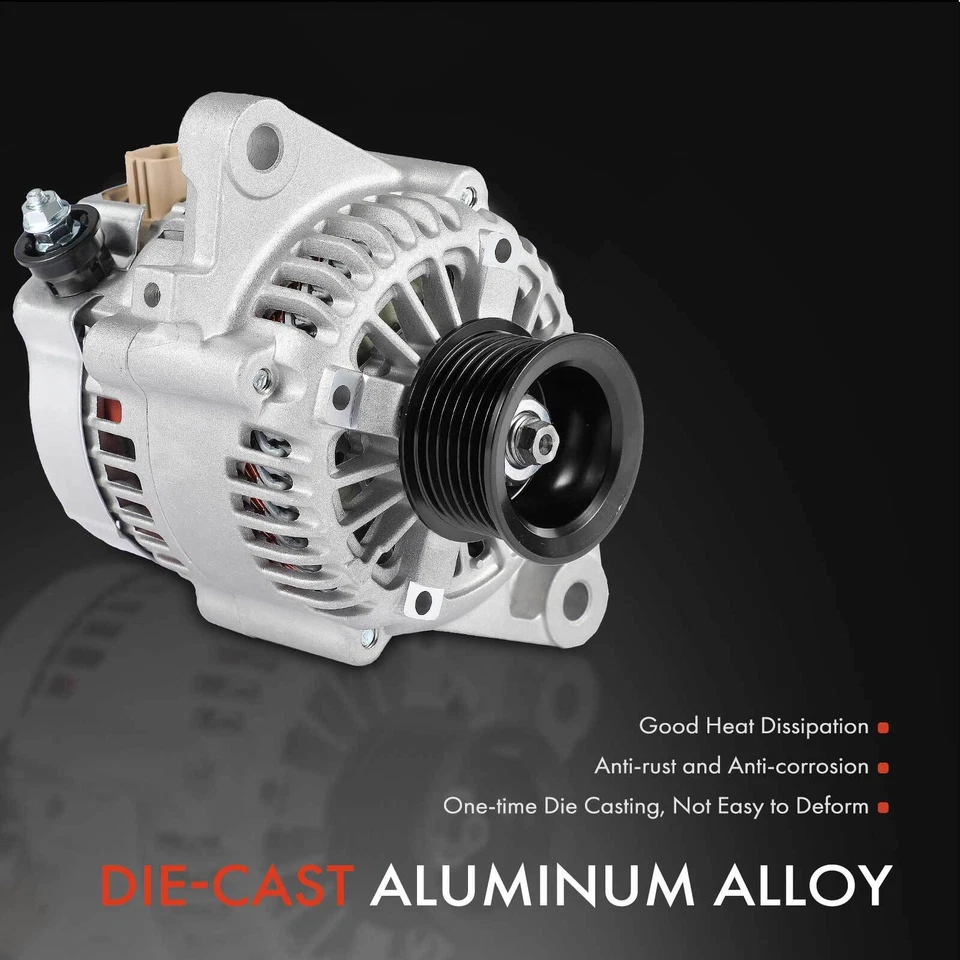 Alternator for Toyota Tacoma 2005-2006 2.7L 80Amp 12V Clockwise 7-Groove Pulley Foto 4 de 4