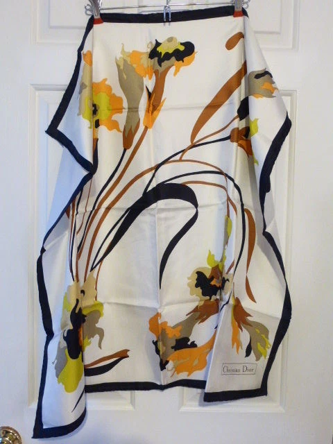 Vintage 100% Silk Scarf Christian Dior 29