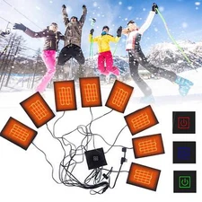 USB Clothes Heater Pad Electric Heating Sheet Warmer Vest Jacket Thermal Supply