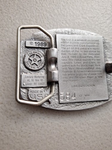 Fibbia da cintura in peltro vintage da collezione Century Marketing (NUOVA - mai indossata) - Foto 4 di 11
