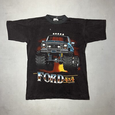 Vintage 80s Ford 4x4 Monster Truck Single Stitch T Shirt USA M | eBay