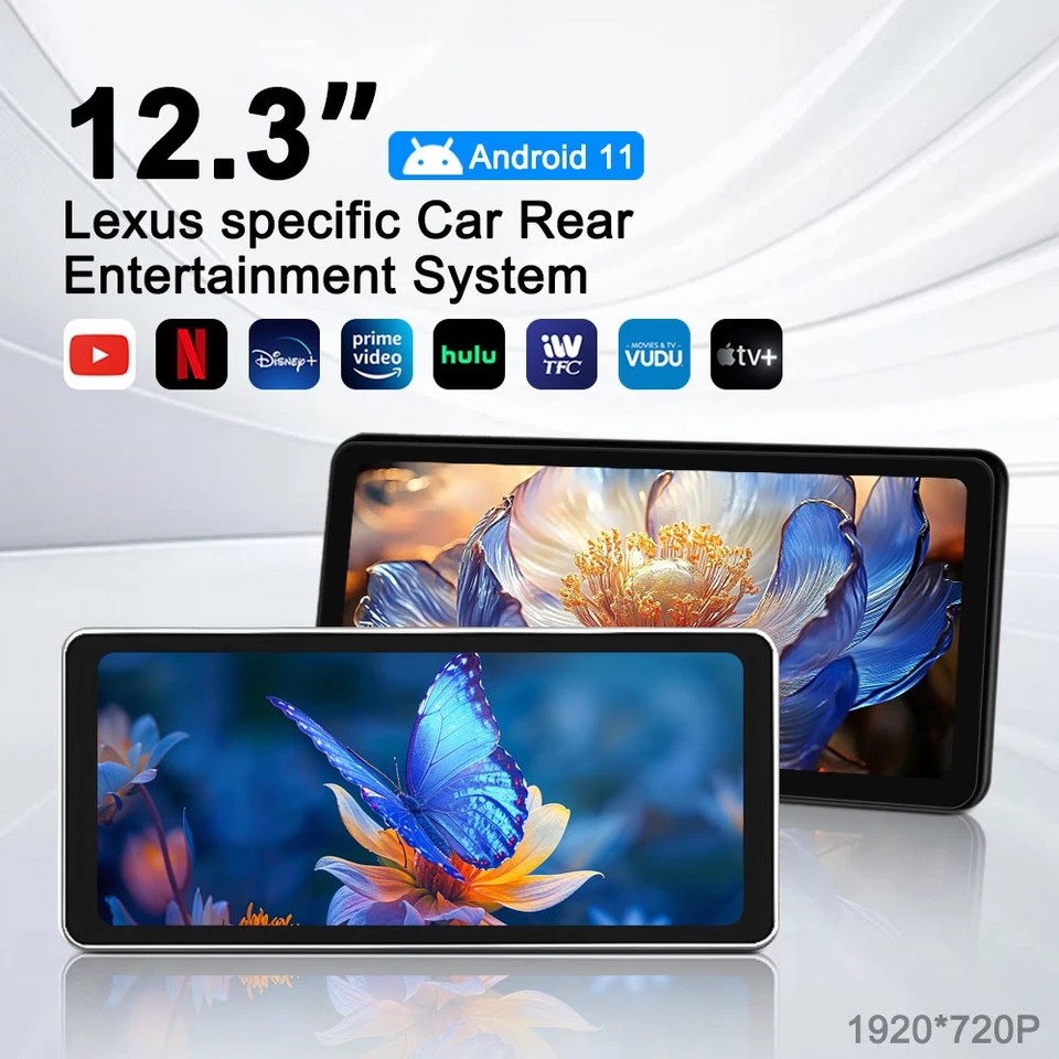 12.3"Car Headrest Monitor for Toyota Land Cruiser LC300 Lexus LX570 LX600 GX460 - Image 2 of 4