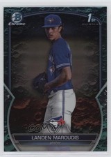 2023 Bowman Draft Chrome Aqua Lunar Crater Refractor /125 Landen Maroudis 4pn