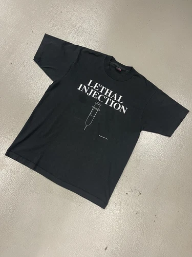 Lethal Injection Shirt Mens Large Rap Tee Ice Cube H 1990s vintage concert t-shirt, vintage, size L, single stitch, B+ condition