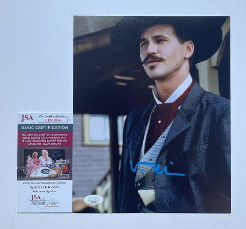 Val Kilmer Hand Signed 8x10 Photo JSA Authenticated Tombstone Doc Holiday