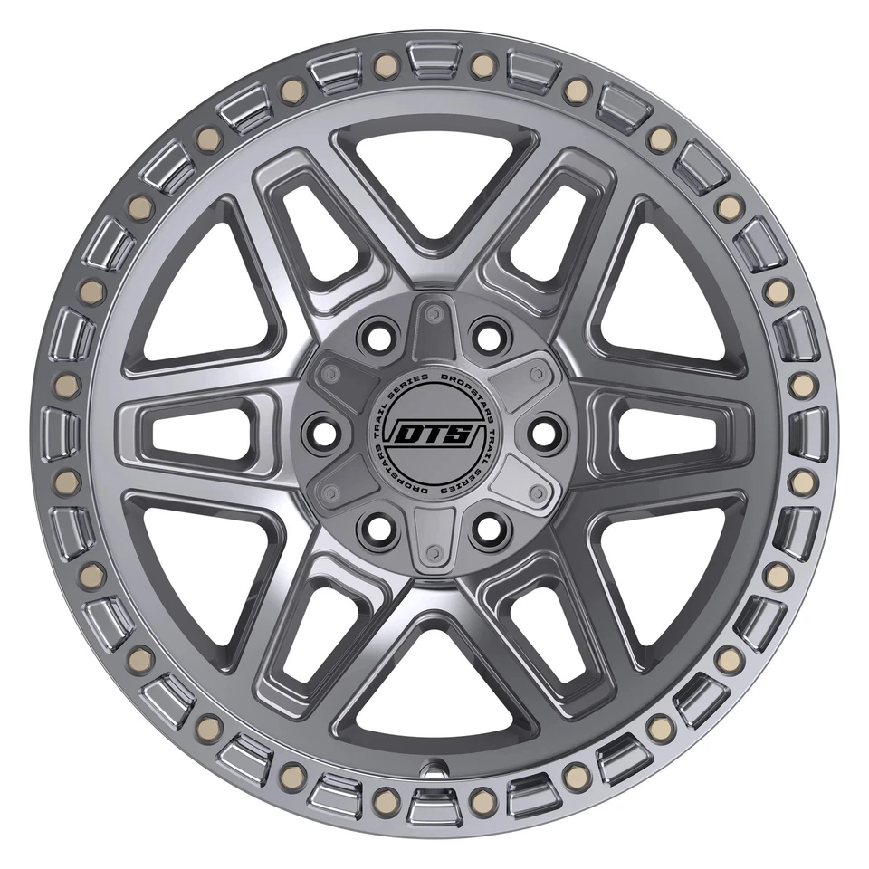 Dropstars 602MS Wheel 17x9 (-12, 5x139.7, 78.1) Silver Single Rim - Image 2 of 3