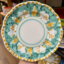 Vietri Pottery- Campagna Style Pattern 8 Inch Plate Made/Painted by hand-Italy