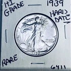 1939 LIBERTY WALKING SILVER HALF DOLLAR HI GRADE U.S. MINT RARE COIN 6411