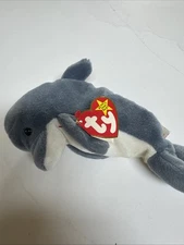 Ty Beanie Baby - ECHO the Dolphin (6 Inch) NEW MWMTs Plush Stuffed Animal Toy