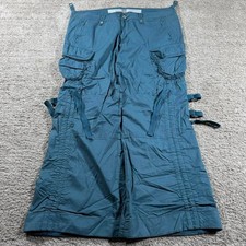 NWOT Baggy Y2K 2000  s MARITHE Francois Girbaud Cargo Strap Capri Flare Pants