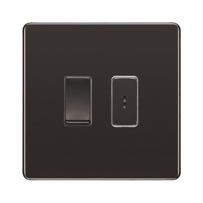 BG Schraubenloser Schwarz Nickel 2 Gang 2 Wege SP Schlüsselschalter mit 2 Wege SP Schalter
