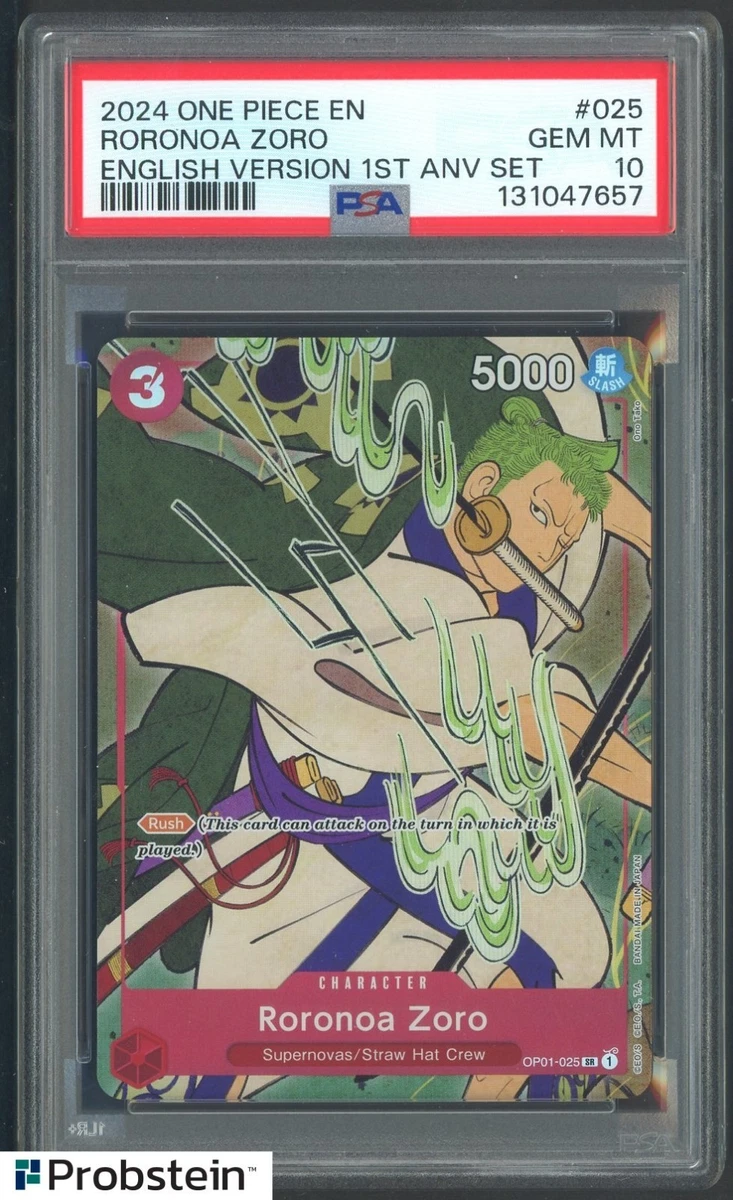 Roronoa Zoro OP01-025 One Piece Promotion Cards for sale | eBay