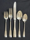 Lunt Sterling Silver Colonial Theme 5 piece rare vintage place setting, flatware