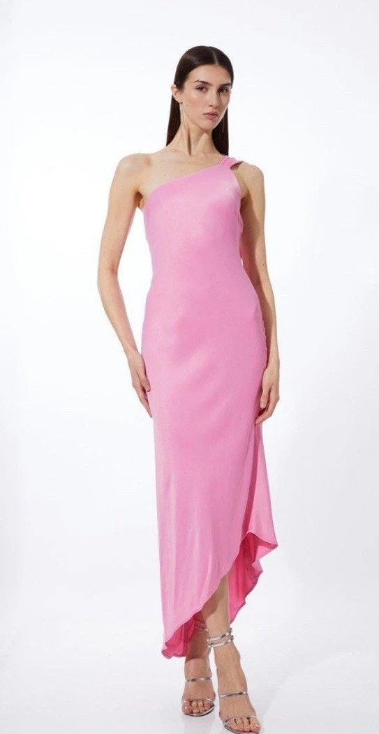 open lace back dress Rent Karen Millen Soft Tailored Colour Block Tie Neck Midi Dress main image 0