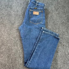 Wrangler Jeans Womens 9x34 Blue 13MWZG Cowboy Cut High Rise Made in USA Vintage