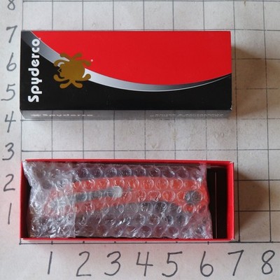 Spyderco Subvert Satin Plain Blade Orange G10 Handles C239GPOR New In Box