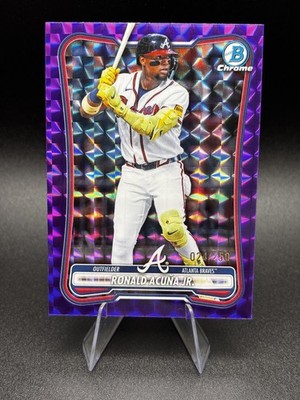 RONALD ACUNA JR. - 2026 Bowman Chrome - Purple Geometric Refractor 024/250 #57