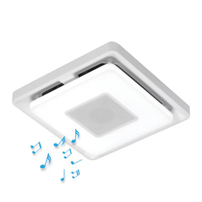 Homewerks Bath Fan with Bluetooth Speakers and Night Light