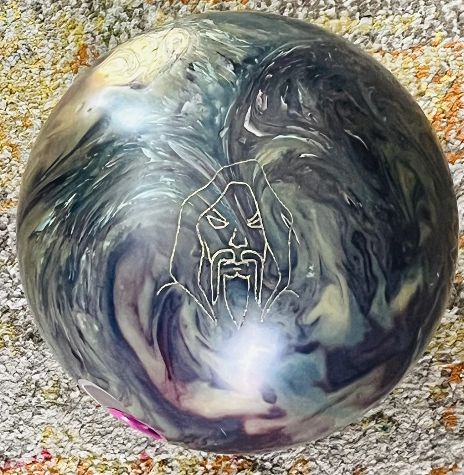 Bola de boliche perforada Visionary Warlock XV sólida 14 lb 8 oz (15) acabado mate EE. UU. Foto 4 de 4