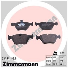 Zimmermann Bremsbelag-Satz Bremsklötze vorne D9467592 34112282415 | 988508
