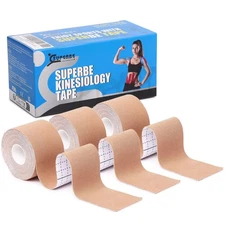 Kinesiology Tape K Sports Tape 3 Rolls, Kinetic Tape for Joints Support and M...