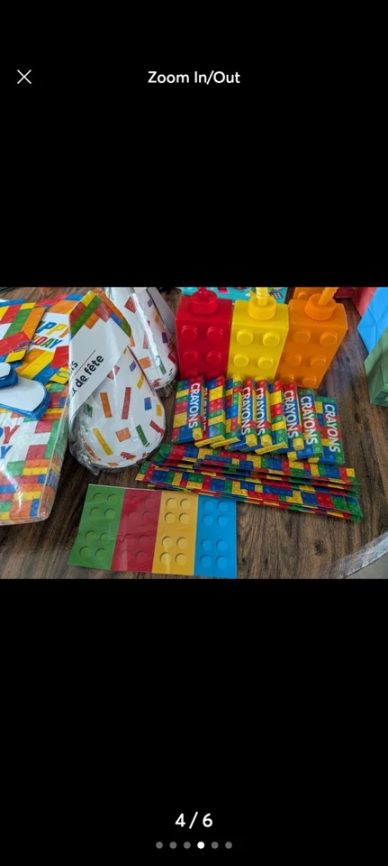 Lego brick blocks birthday party decorations - Image 4 of 4