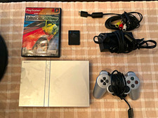 Sony PlayStation 2 Slim SCPH-70001 Silver Bundle DualShock 2