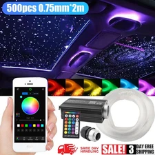 500PC Car Home Headliner Star Light Kit Roof Twinkle Ceiling Lights Fiber Optic