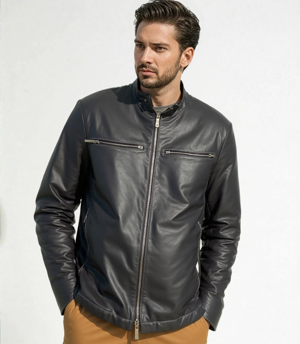Giorgio Armani Leather Outer Shell Coats, Jackets & Vests for Men