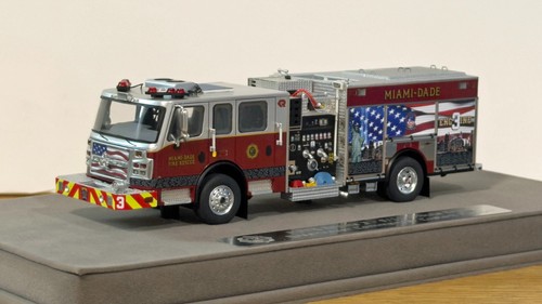 Fire Replicas Miami Dade MDFR Rosenbauer 9-11 Tribute E-3 FR008 Rare Mint