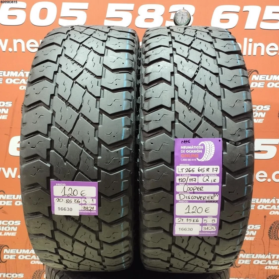 2 Pneus 265/65R17 120Q Cooper Discoverer MAXX S/T 5.8/5.1MM - Photo 1/4