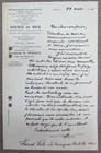 Autograph letter signed Florent FELS (Voilà) 1940 Messagerie Hachette Nice
