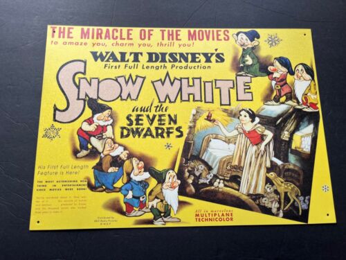 Letrero metálico póster vintage de la película Blancanieves de Disney - Imagen 4 de 4