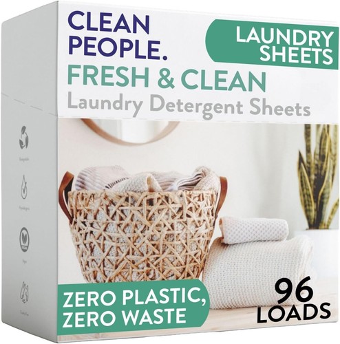 Laundry Detergent Sheets, Hypoallergenic, Stain Fighting, Fresh Scent (96 Pack) - Picture 18 of 23