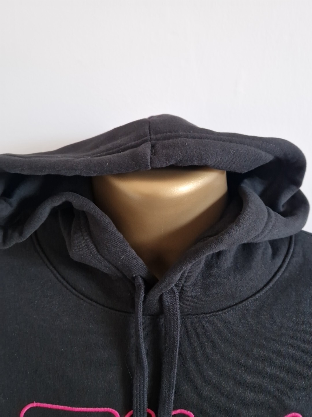 Maglione donna Fila con cappuccio nero rosa taglia 10 nuovo