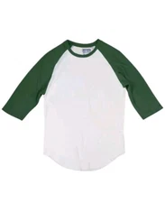 NWT Jungmaven 3/4 Stones Raglan Sleeve Shirt White Green Hemp/Cotton XXL 2X