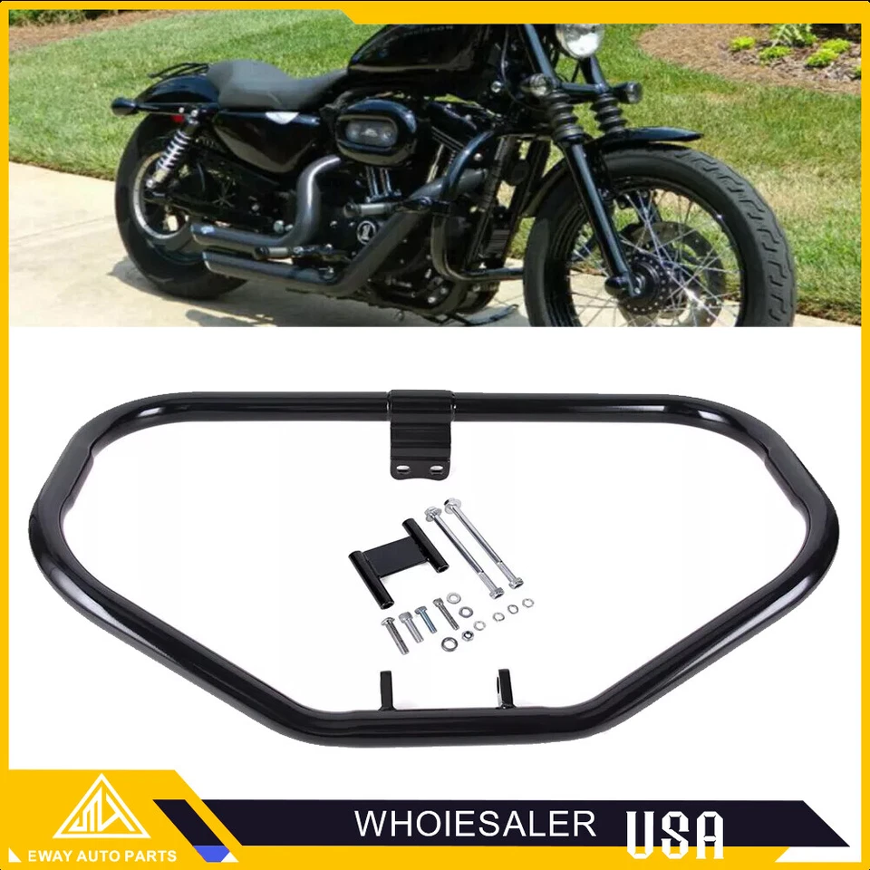 Barra de choque de protección de carretera del motor para Harley Sportster 883 1200 XR XLH1200 XLH883 Foto 4 de 4