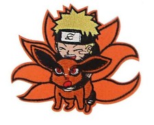 Naruto and 9 Tail Fox Embroidered Patch -new