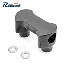 1.25 inch Hefty Handlebar Risers Top Clamp Kit Black 2" Tall For Harley Softail