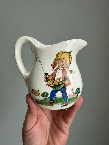 Mini McCoy Pottery Creamer Pitcher Nursery Rhyme Kids Child Tea Set Girl Ducks - Picture 13 of 15