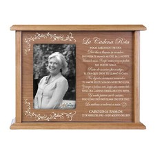 Custom Cremation Urn for Human Ashes Holds 200 cu in w/ 4x6 Photo - La Cadena