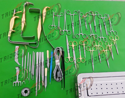 Tebbetts Breast Surgery Instruments Set of 38 PCs, Breast Augmentation Set