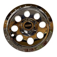 Set Of 2 Scag 12 Chrome Wheel Covers For Lawn Mowers 920j
