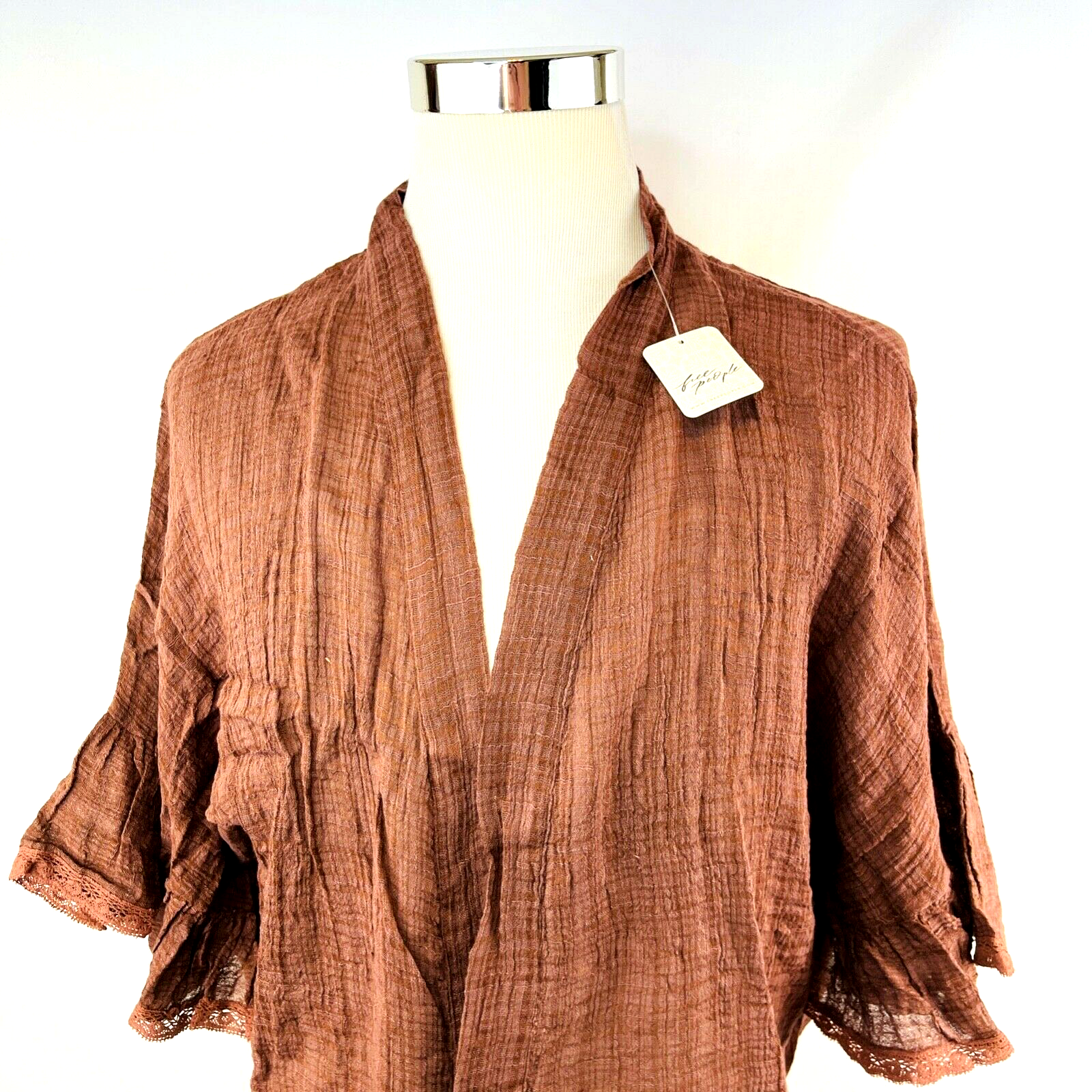 Poppy Kimono Rose Wood Cotton Blend 
