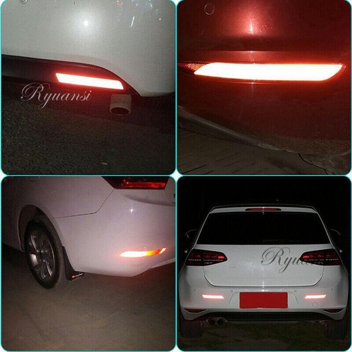 4x Red Reflective Safety Warning Strip Tape Car Door Bumper Reflector Stickers - Picture 4 of 6