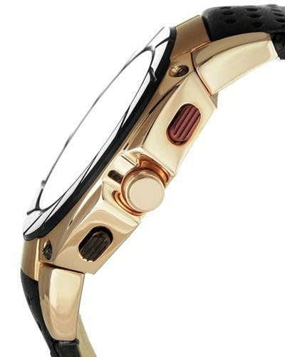 D.Factory Chronograph Wristwatch Rose Gold Tone Leather Mens Watch DFM018LSB - Picture 2 of 2