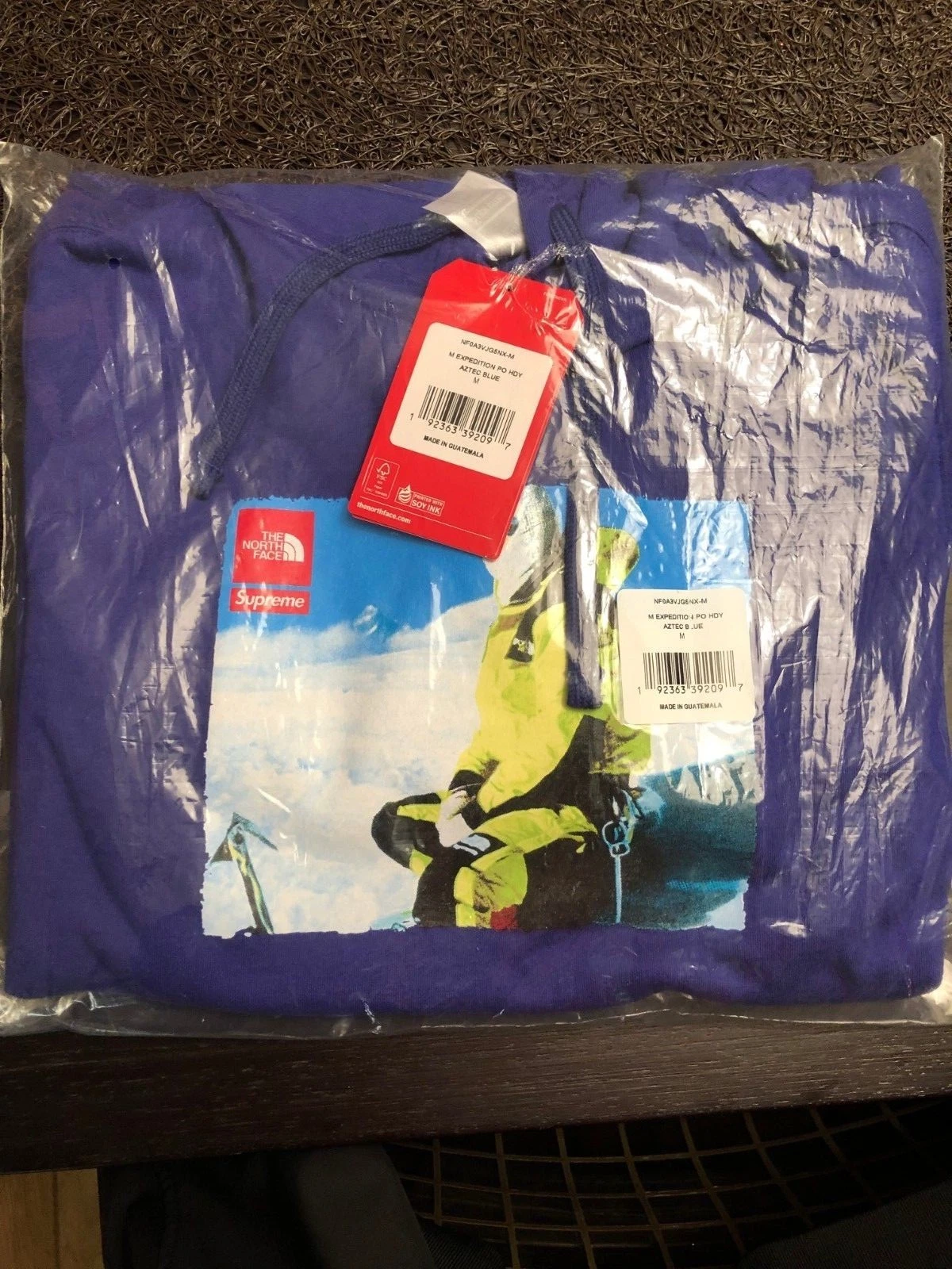 SWEAT SHIRT PHOTO FW18 SUPREME X THE NORTH FACE BLEU AZTÈQUE TAILLE MOYENNE