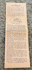 Vintage Adams’ Color Vision Box Magic Trick Instructions
