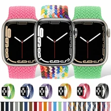 For Apple Watch iWatch Ultra Series 8-1 SE Braided Solo Loop Band 40/49mm L